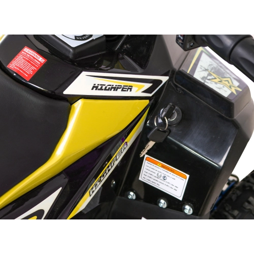 Quad Highper na akumulator 35km/h Silnik bezszczotkowy 1000W Koła pompowane Regulacja ATV-11E